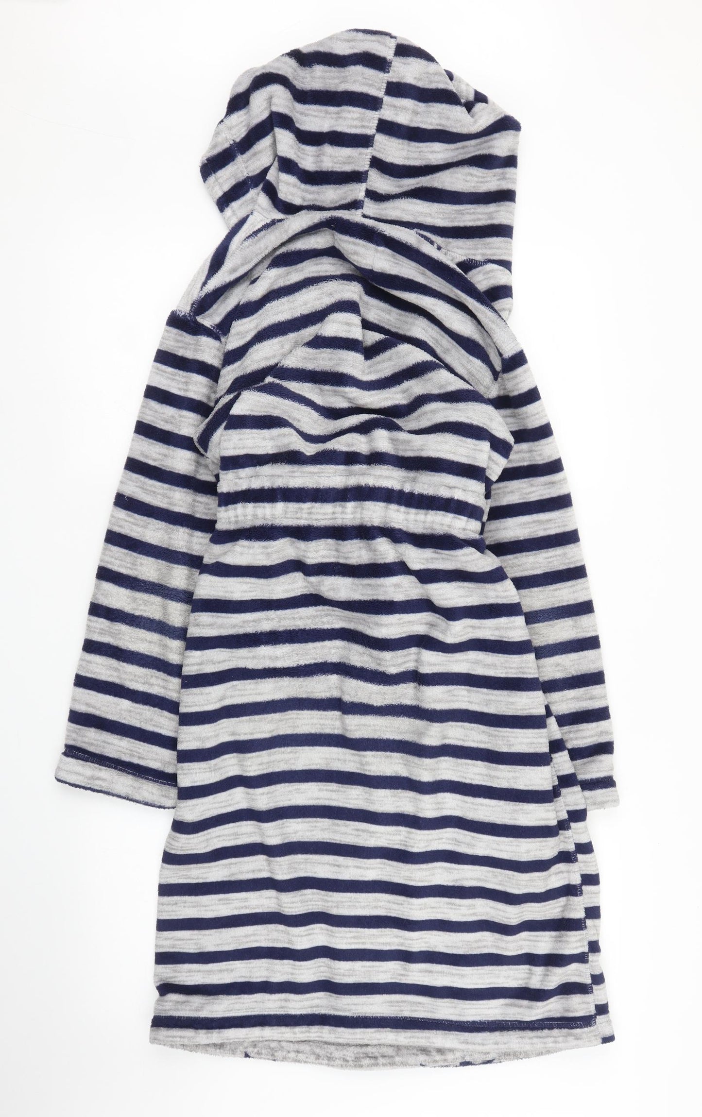 F&F Womens Grey Striped  Chemise Robe Size S