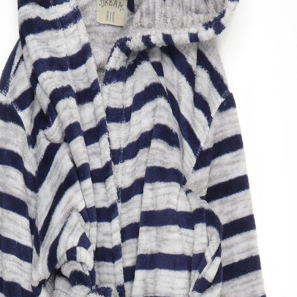 F&F Womens Grey Striped  Chemise Robe Size S