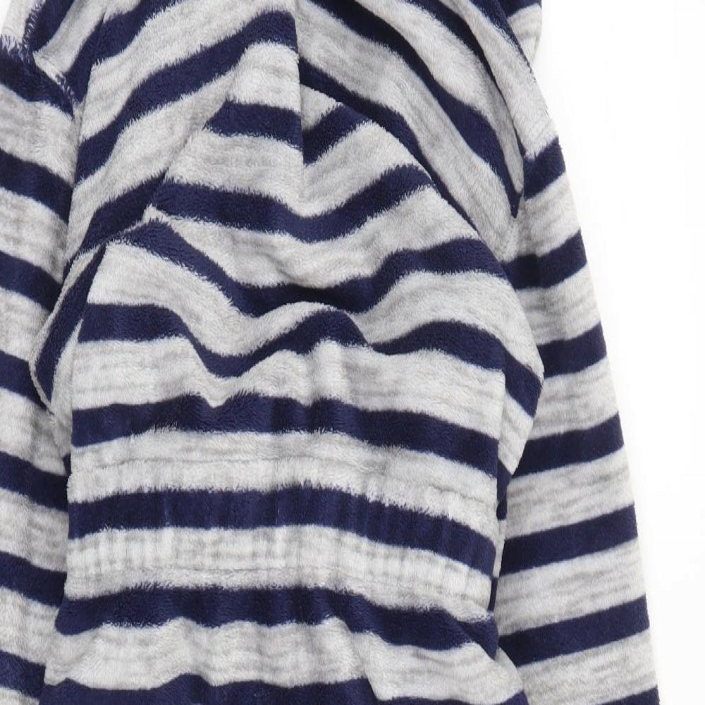 F&F Womens Grey Striped  Chemise Robe Size S