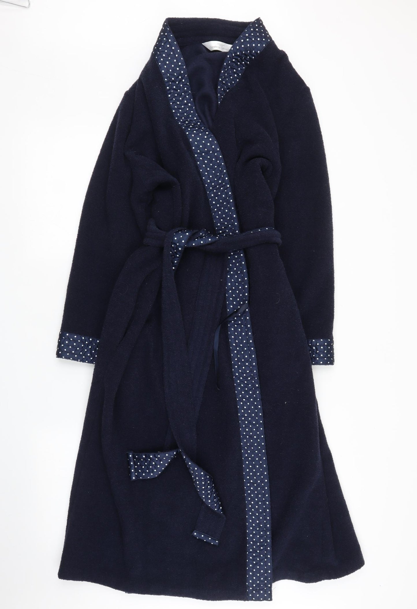 St Michael Womens Blue Solid  Chemise Robe Size 16