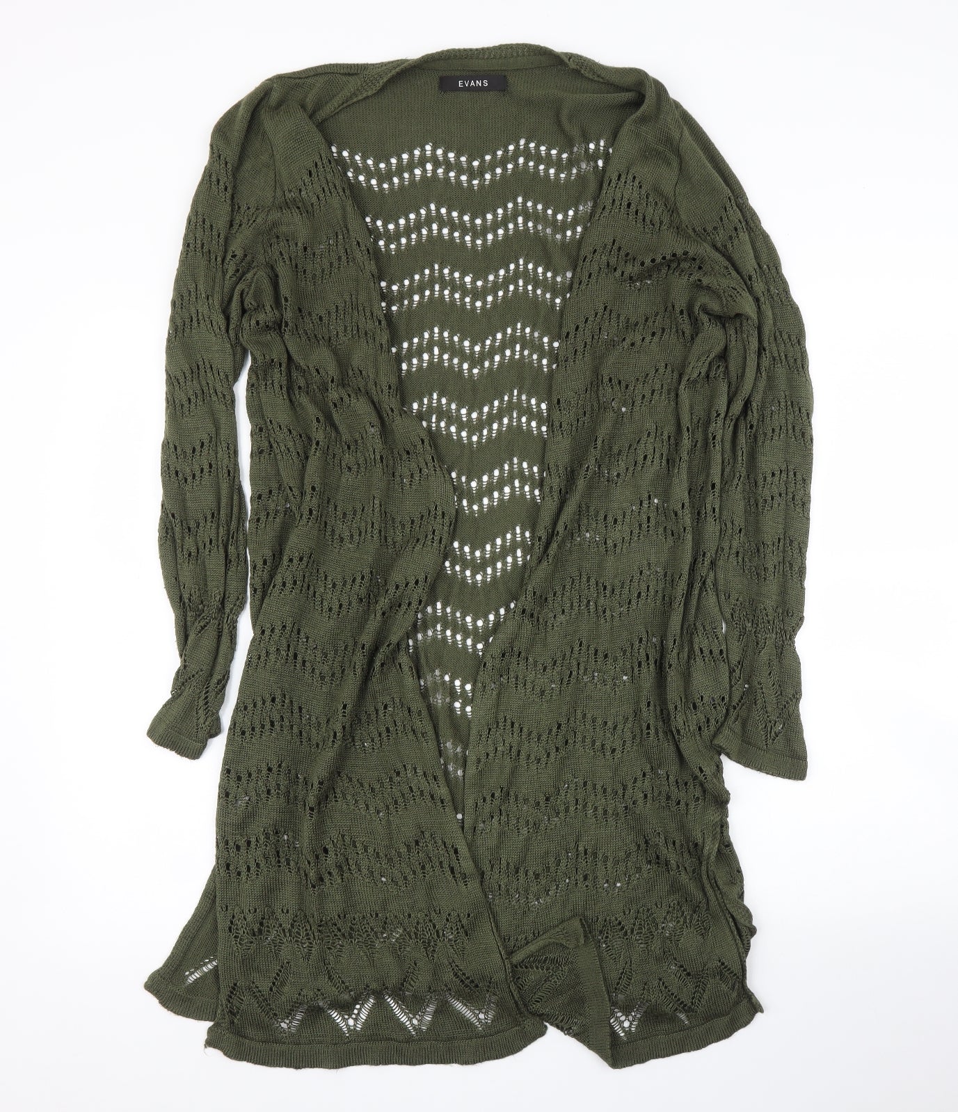 Evans Womens Green   Cardigan Jumper Size 16