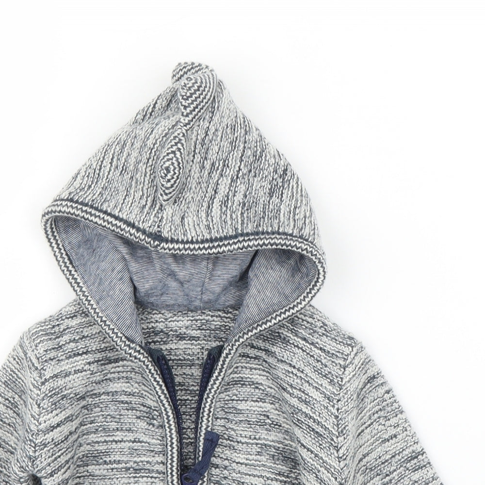 George Boys Grey   Full Zip Jumper Size 3-6 Months