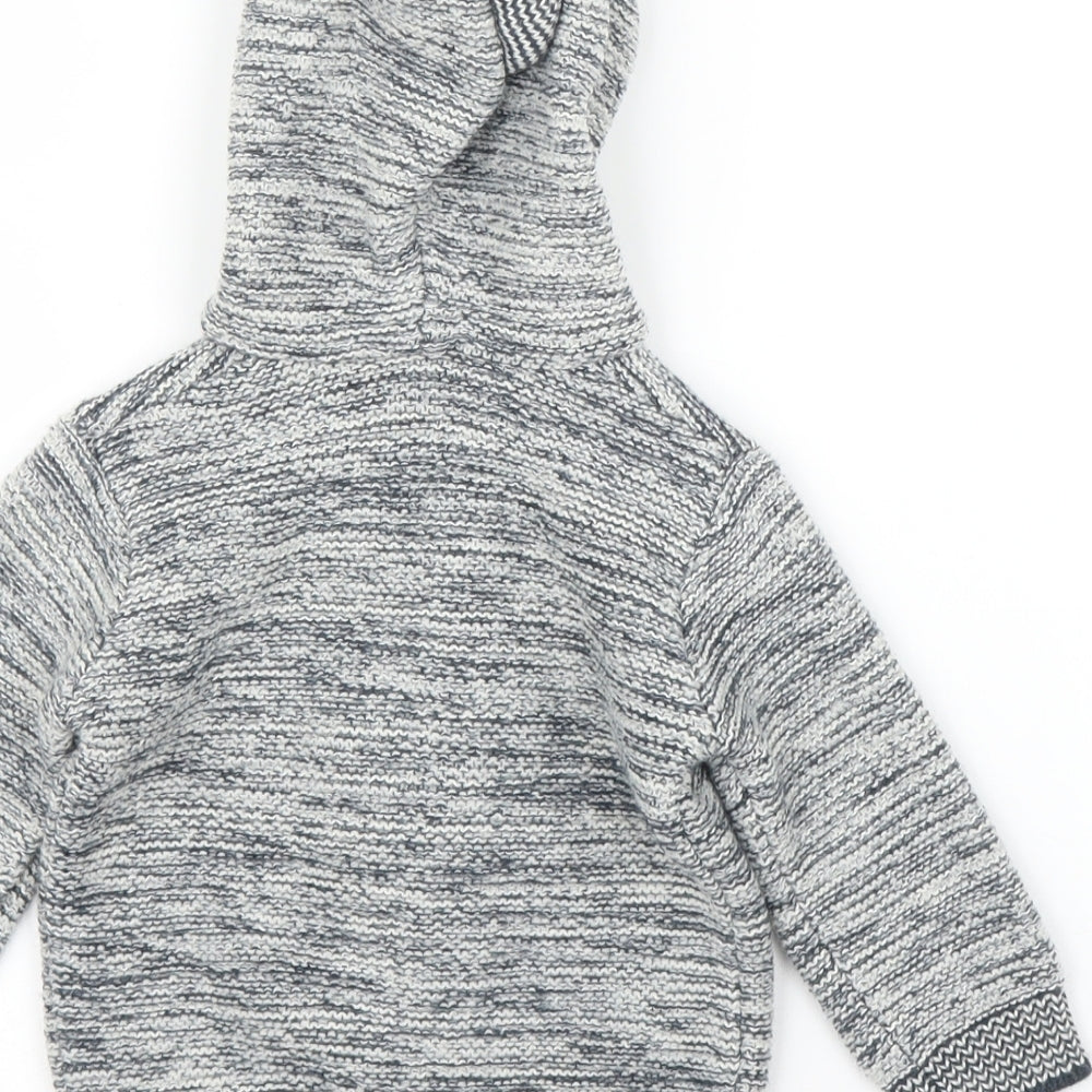 George Boys Grey   Full Zip Jumper Size 3-6 Months