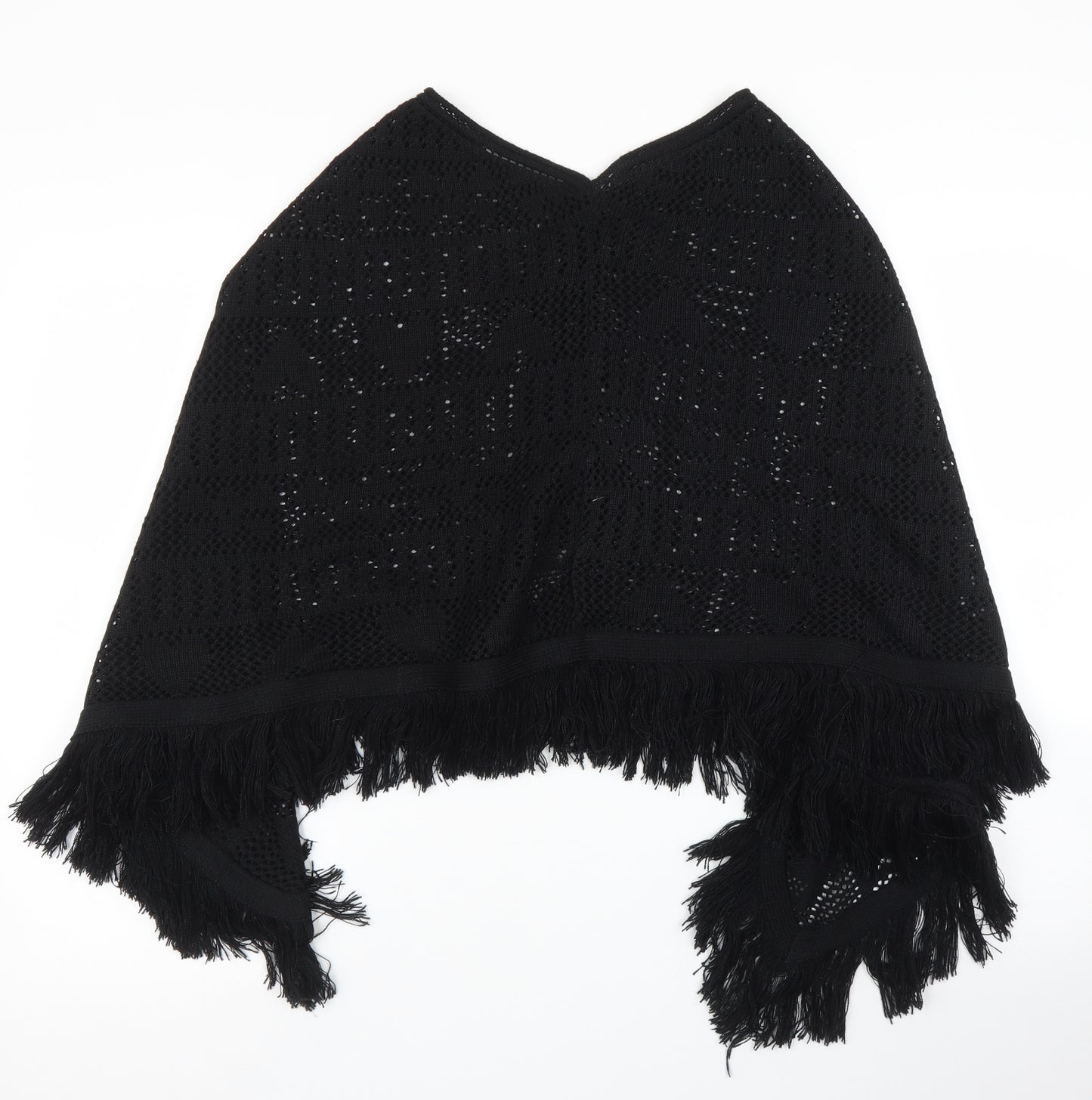Preworn Womens Black   Pullover Jumper Size 8  - Poncho