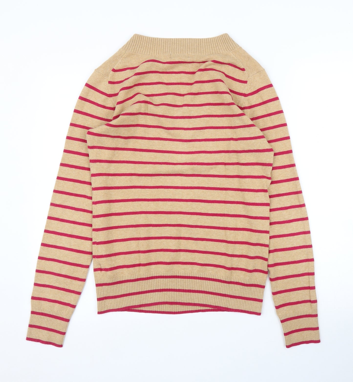 Gap Womens Beige Striped  Pullover Jumper Size M