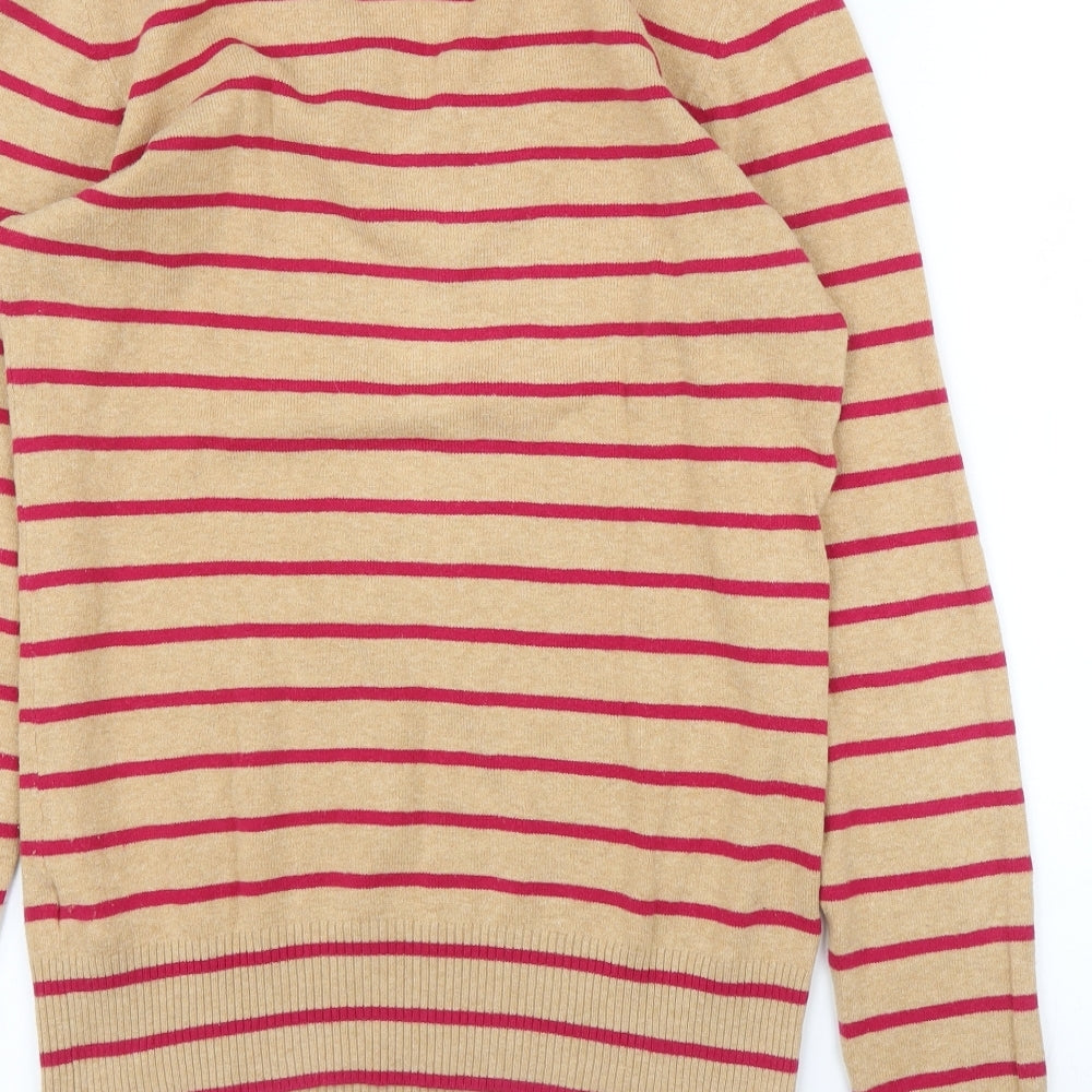 Gap Womens Beige Striped  Pullover Jumper Size M