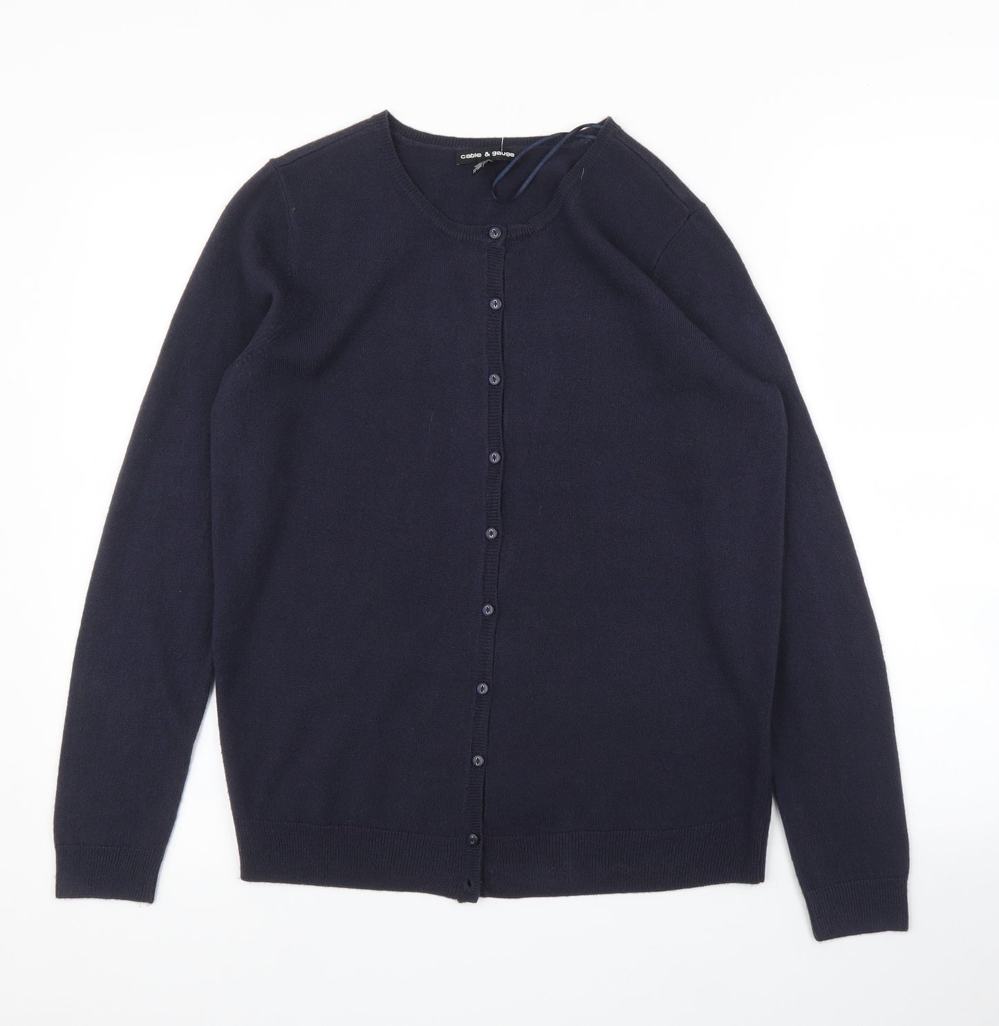 Cable & Gauge Womens Blue   Cardigan Jumper Size S