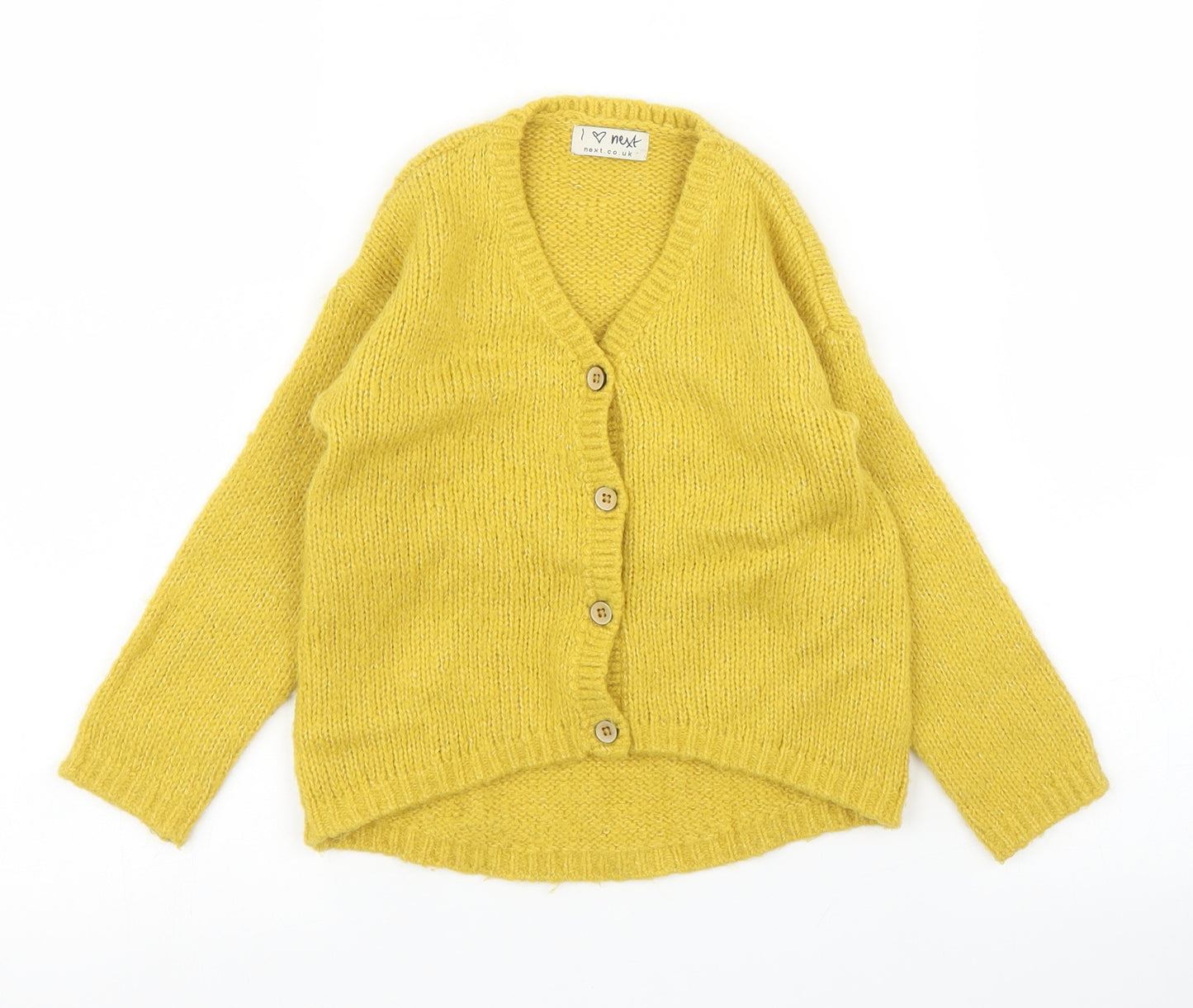 NEXT Girls Yellow   Cardigan Jumper Size 3 Years