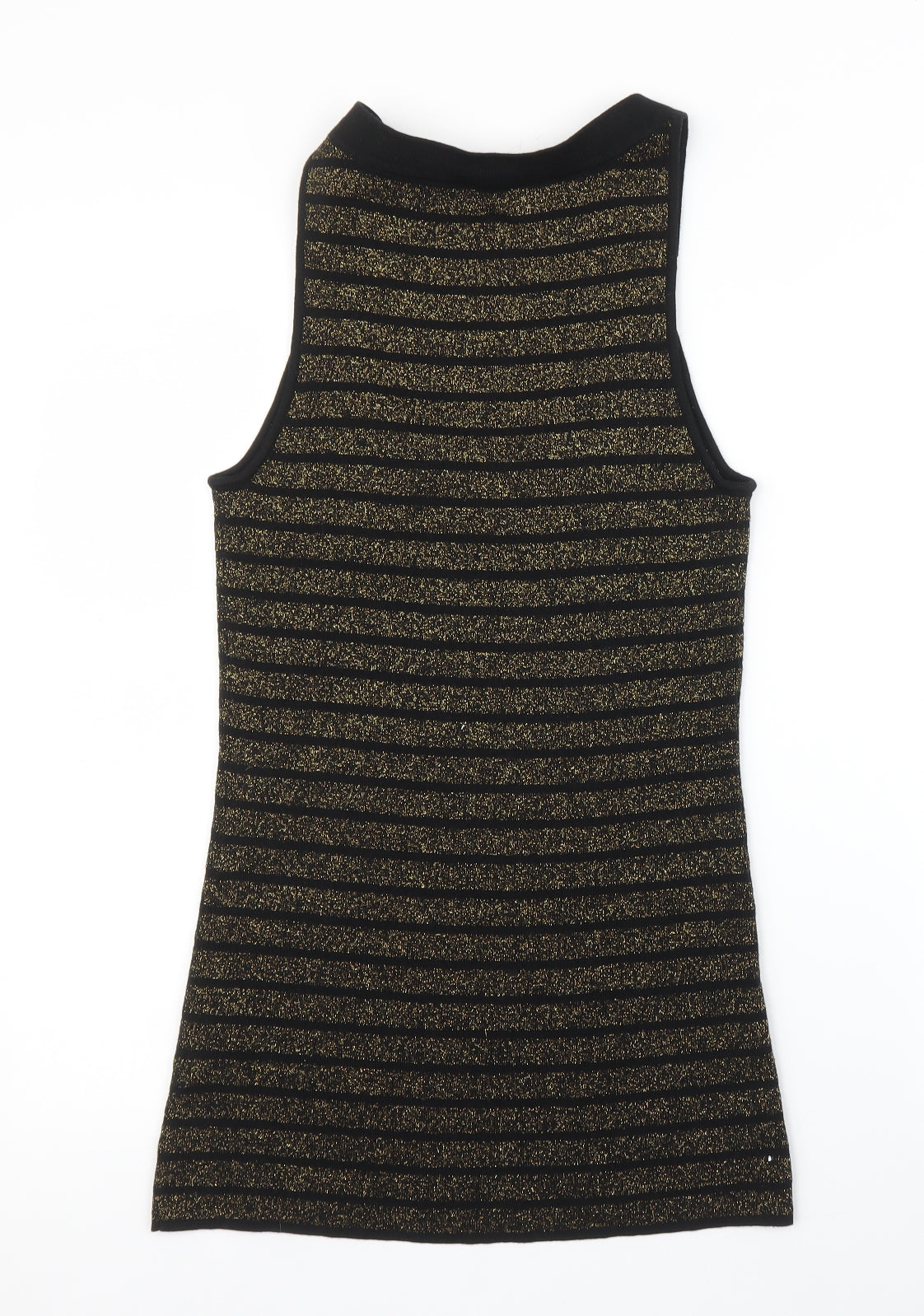 Oasis Womens Black Striped  Basic Tank Size 14