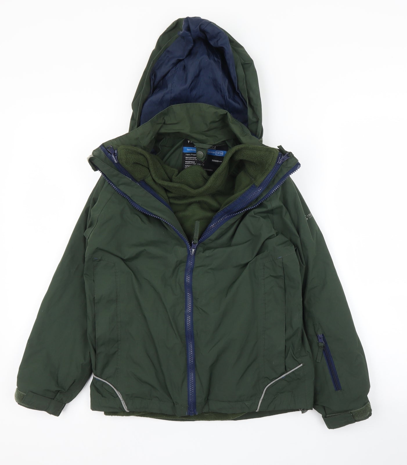 Trespass Boys Green   Parka Coat Size 7-8 Years
