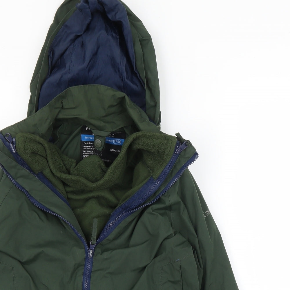 Trespass Boys Green   Parka Coat Size 7-8 Years