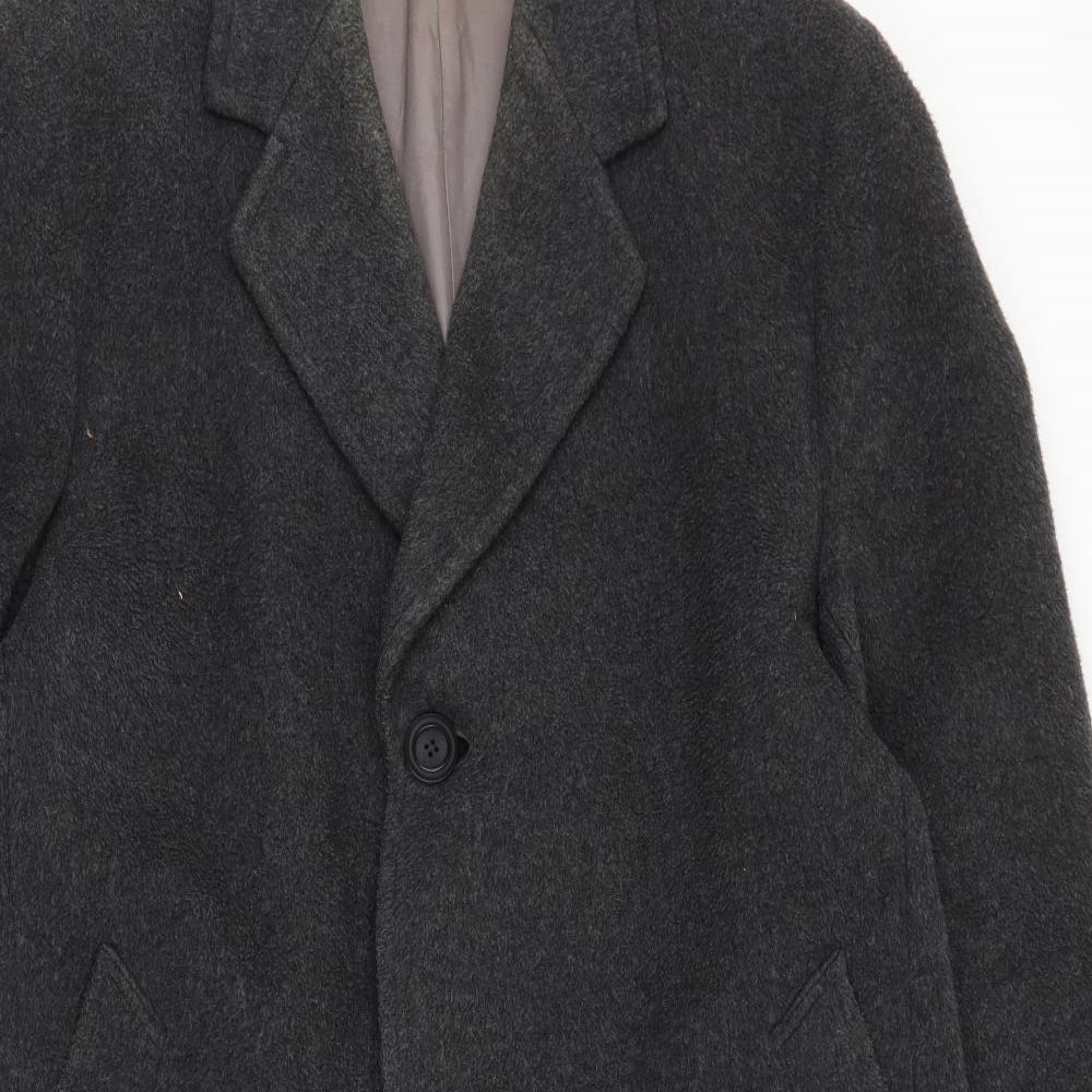 Hepworths Mens Grey   Overcoat Coat Size L