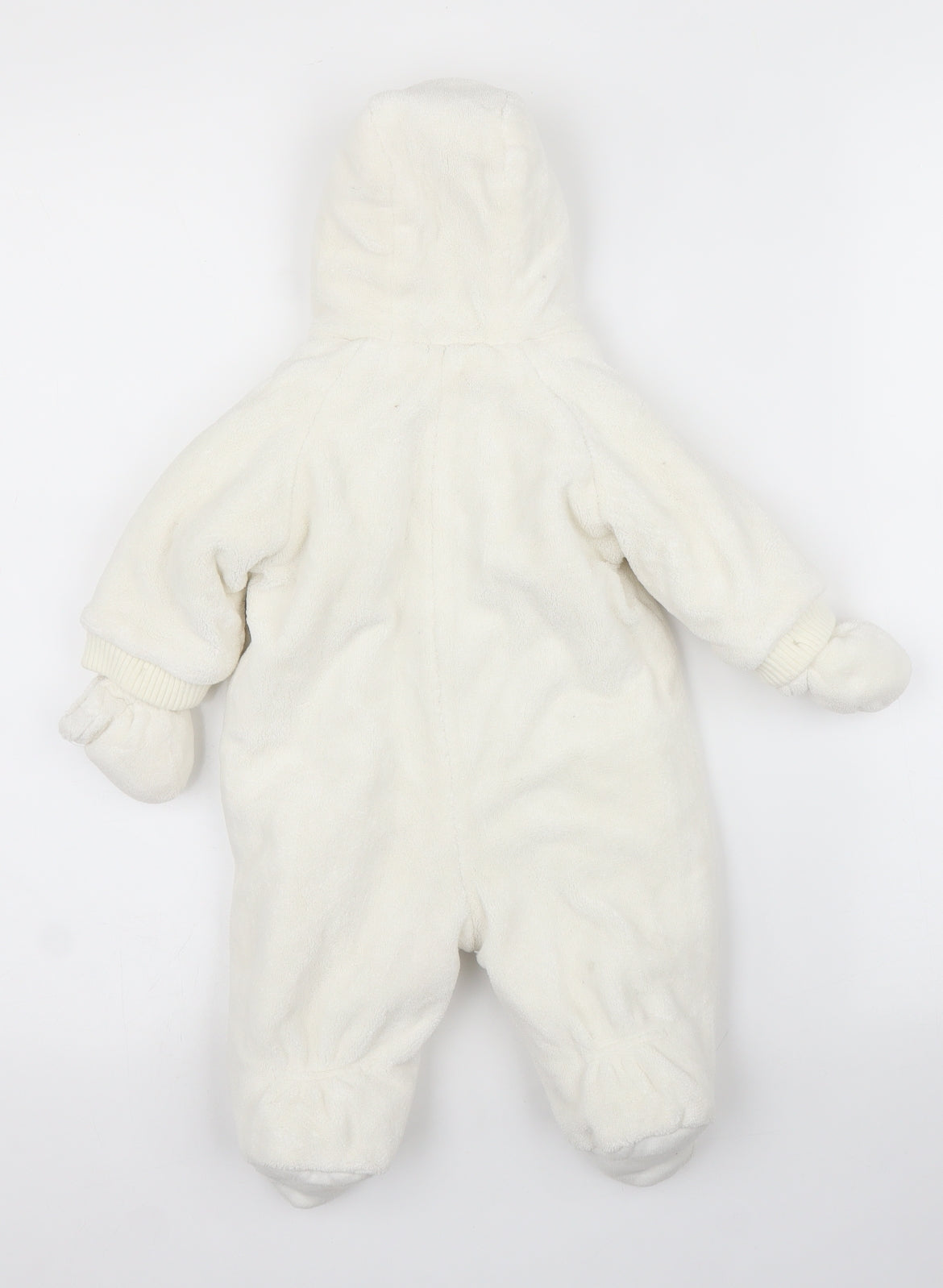 Mothercare Boys White   Overcoat Snowsuit