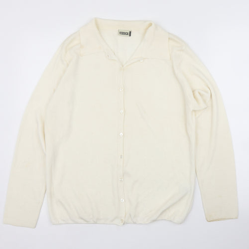 C&A Womens Ivory   Cardigan Jumper Size M