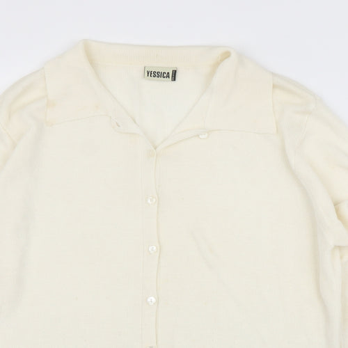 C&A Womens Ivory   Cardigan Jumper Size M