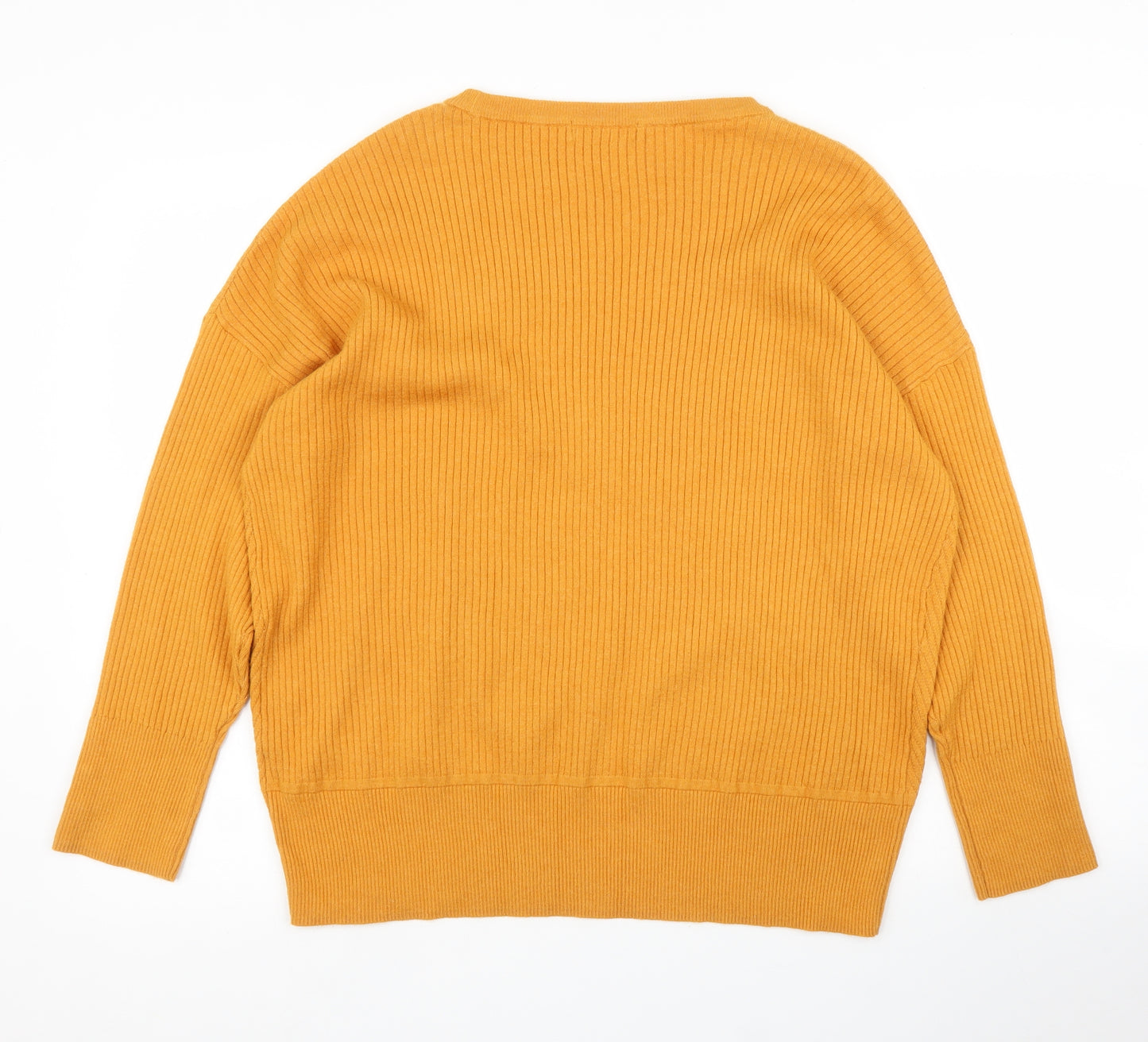 Nutmeg Womens Yellow   Pullover Jumper Size 18