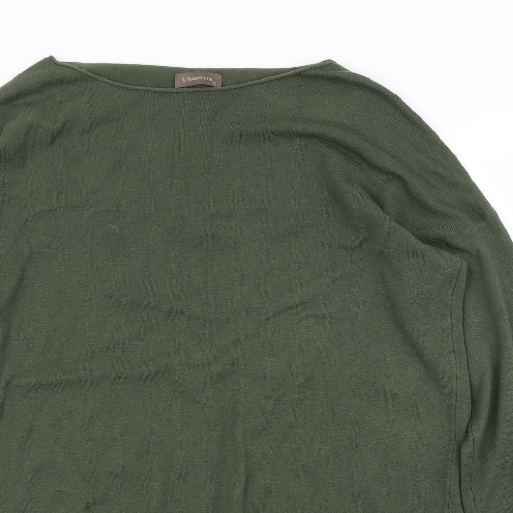 C. Valentyne Womens Green   Pullover Jumper Size XL  - Pearls