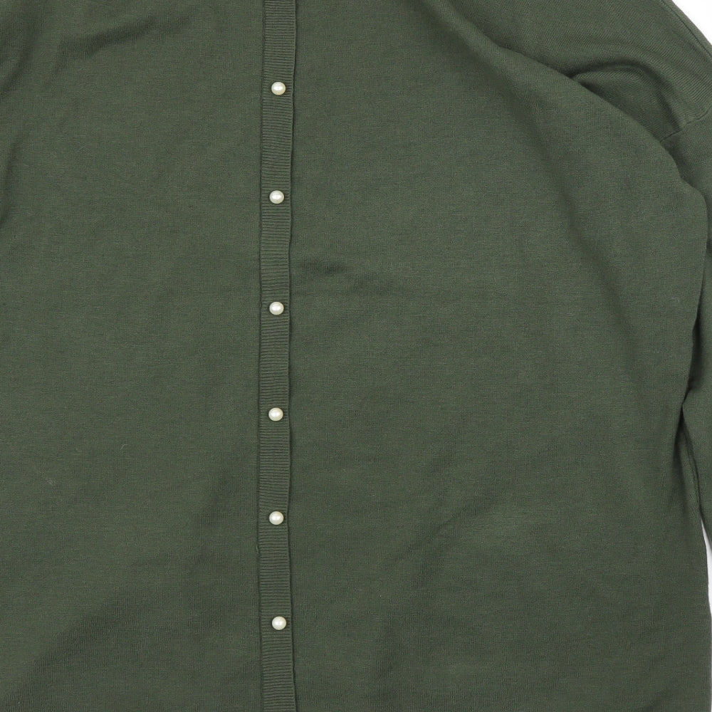 C. Valentyne Womens Green   Pullover Jumper Size XL  - Pearls