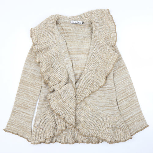 Pure & Natural Womens Beige   Cardigan Jumper Size M