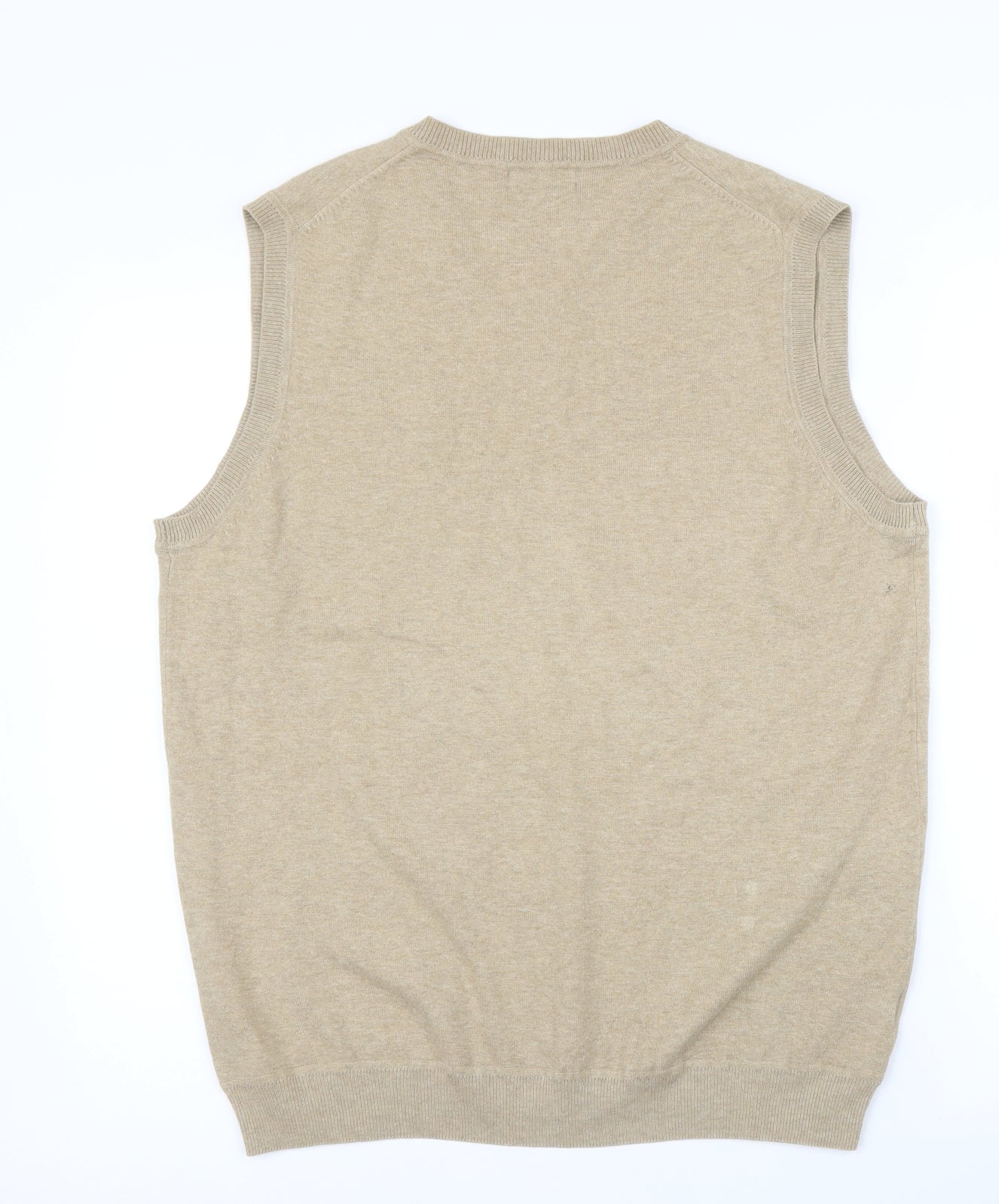 Jeff & Co Mens Beige   Vest Jumper Size M