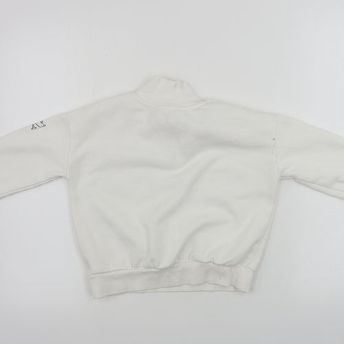 H&M Girls White   Henley Jumper Size 9-10 Years