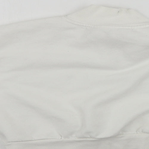 H&M Girls White   Henley Jumper Size 9-10 Years