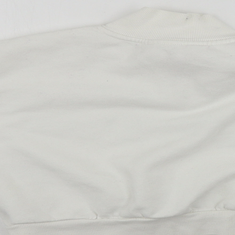 H&M Girls White   Henley Jumper Size 9-10 Years