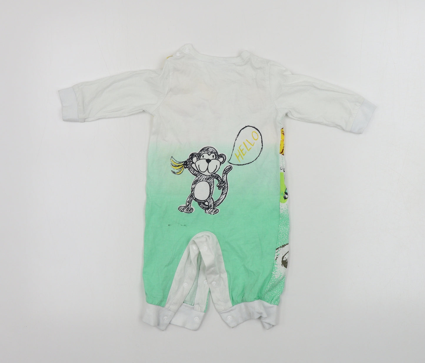 Preworn  Boys White   Babygrow One-Piece Size 3-6 Months