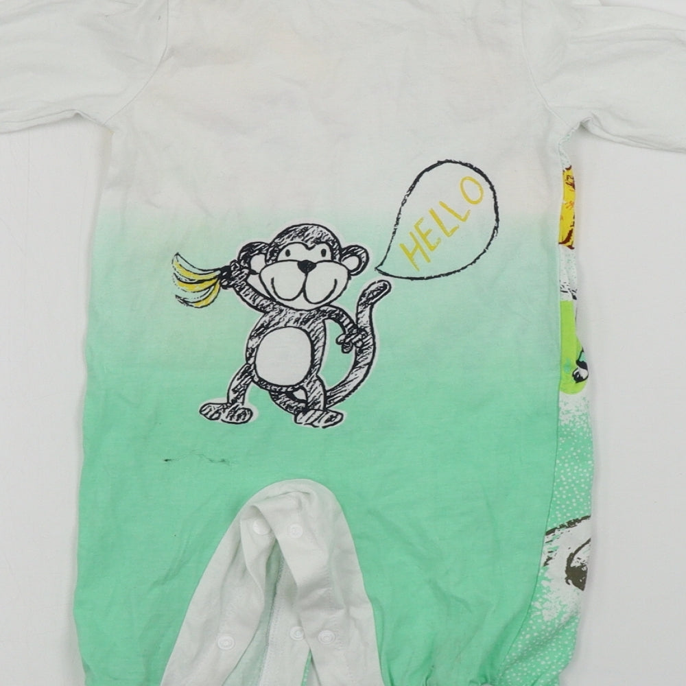 Preworn  Boys White   Babygrow One-Piece Size 3-6 Months