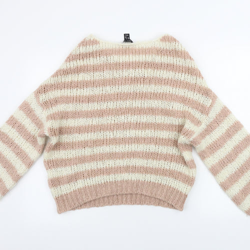 New Look  Womens Beige Striped  Pullover Jumper Size S