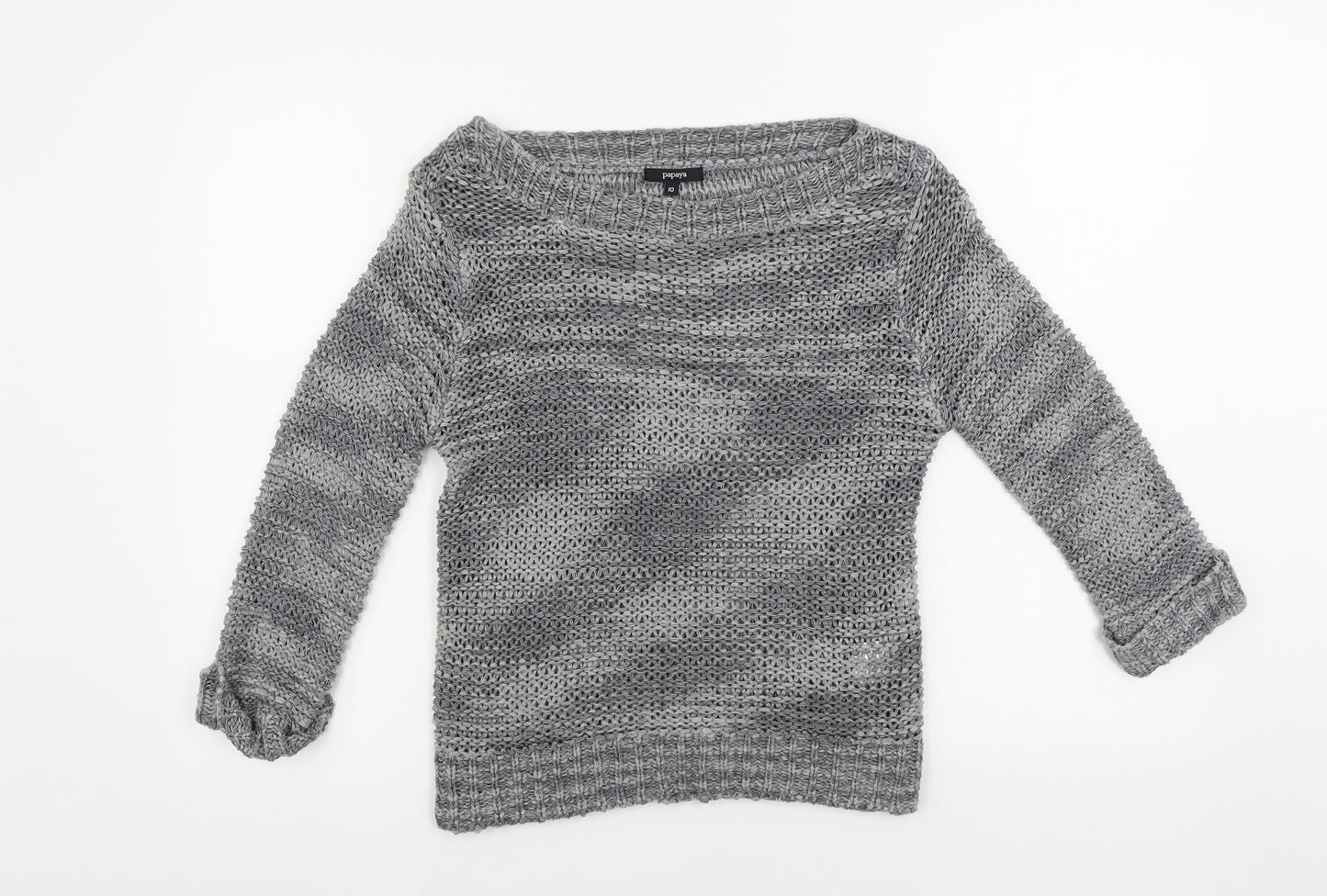 Papaya  Womens Grey   Pullover Jumper Size 10