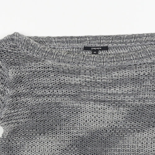 Papaya  Womens Grey   Pullover Jumper Size 10