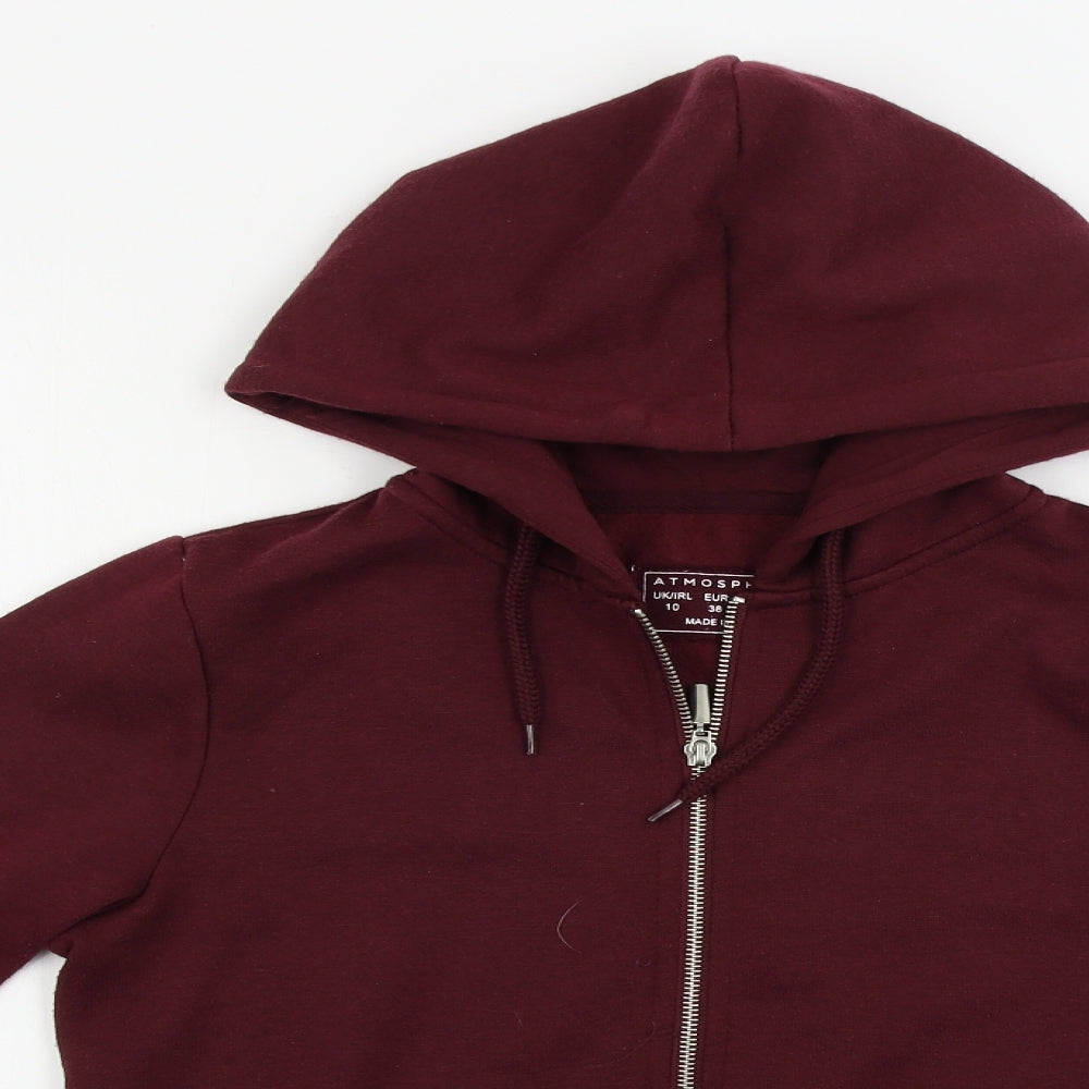 Atmosphere  Womens Red   Full Zip Hoodie Size 10