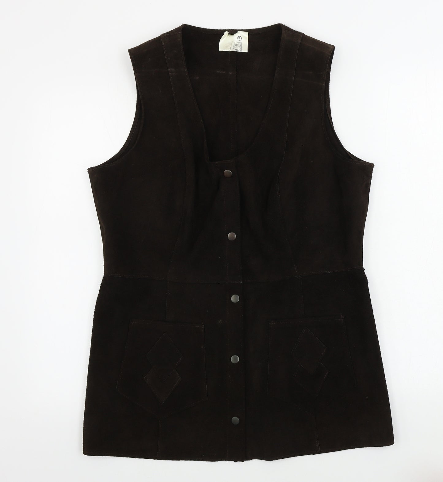 Preworn  Womens Brown   Jacket Suit Waistcoat Size 18