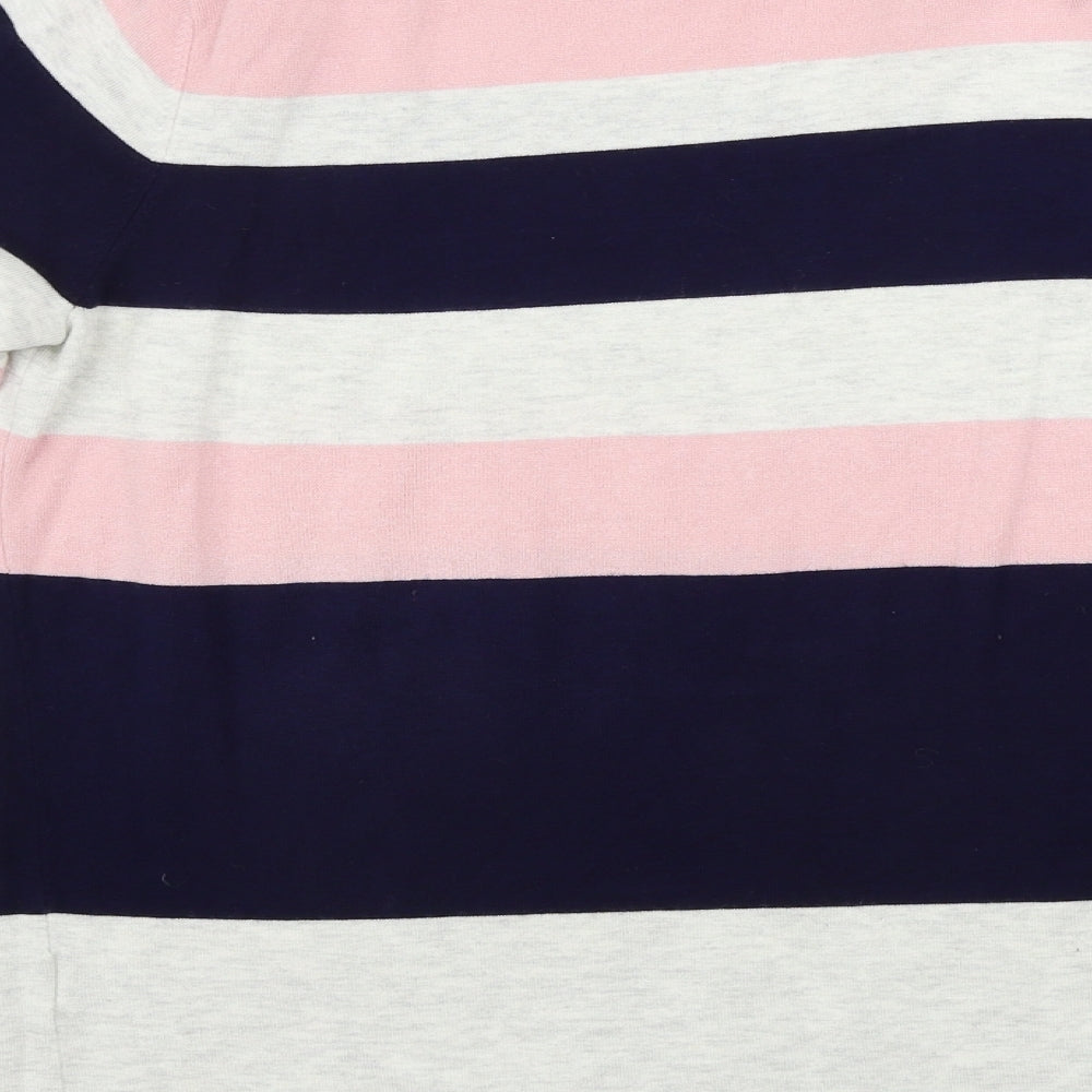 Wallis Womens White Striped  Pullover Jumper Size 12