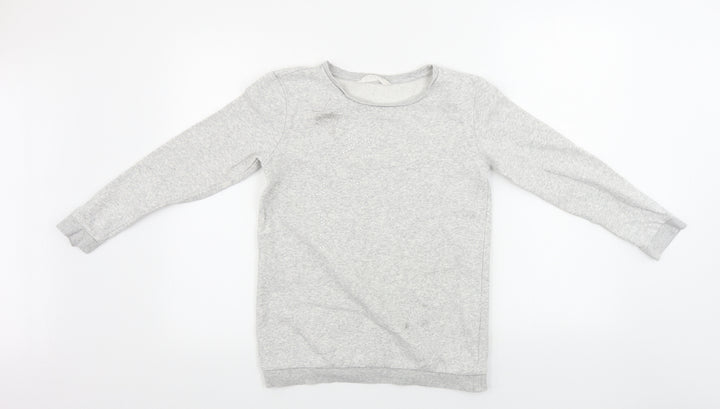 H&M Girls Grey Pullover Jumper Size 10-11 Years - glitter star pattern