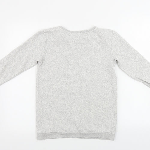 H&M  Girls Grey   Pullover Jumper Size 10-11 Years  - glitter star pattern