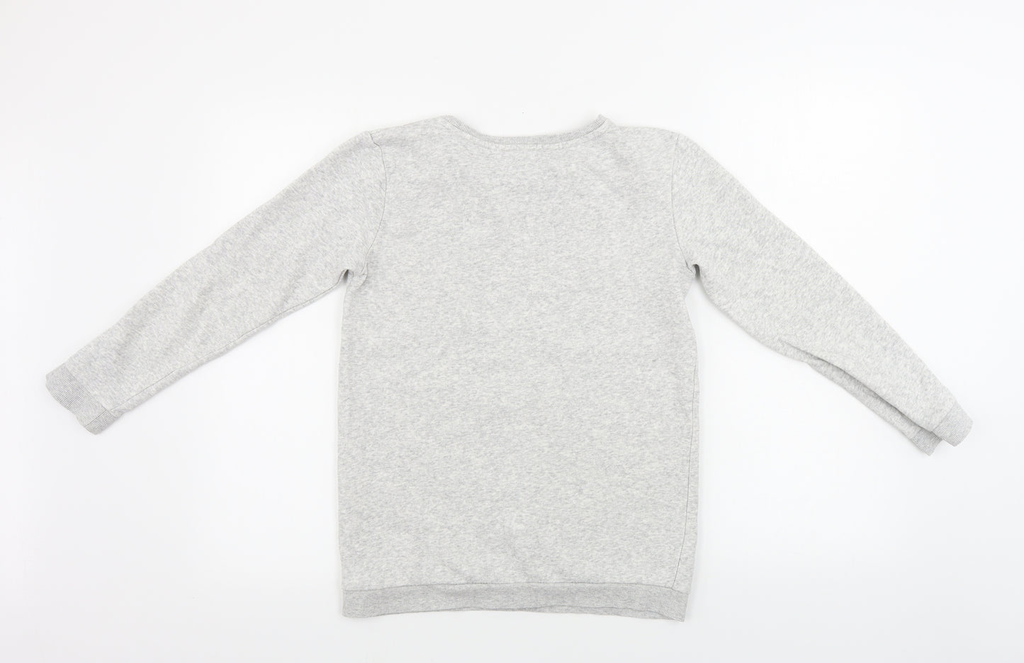 H&M  Girls Grey   Pullover Jumper Size 10-11 Years  - glitter star pattern