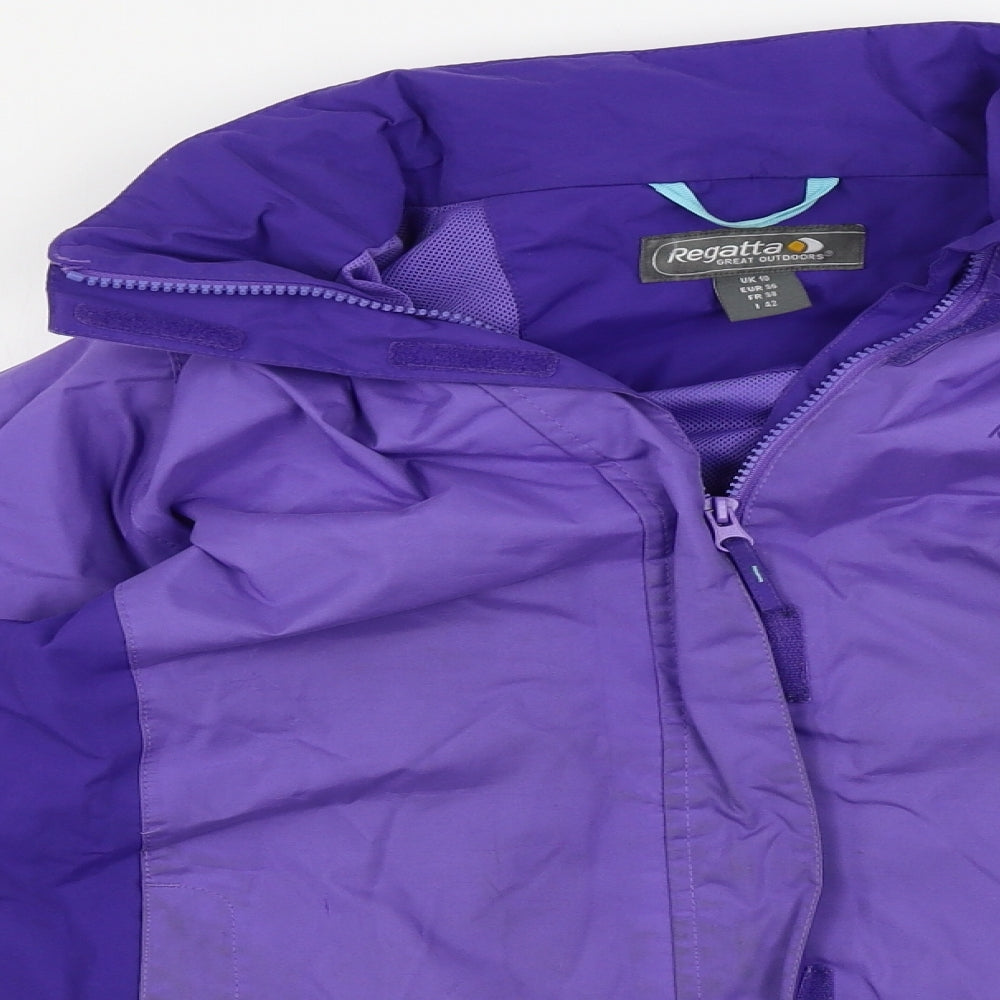Regatta  Womens Purple   Rain Coat Coat Size 10