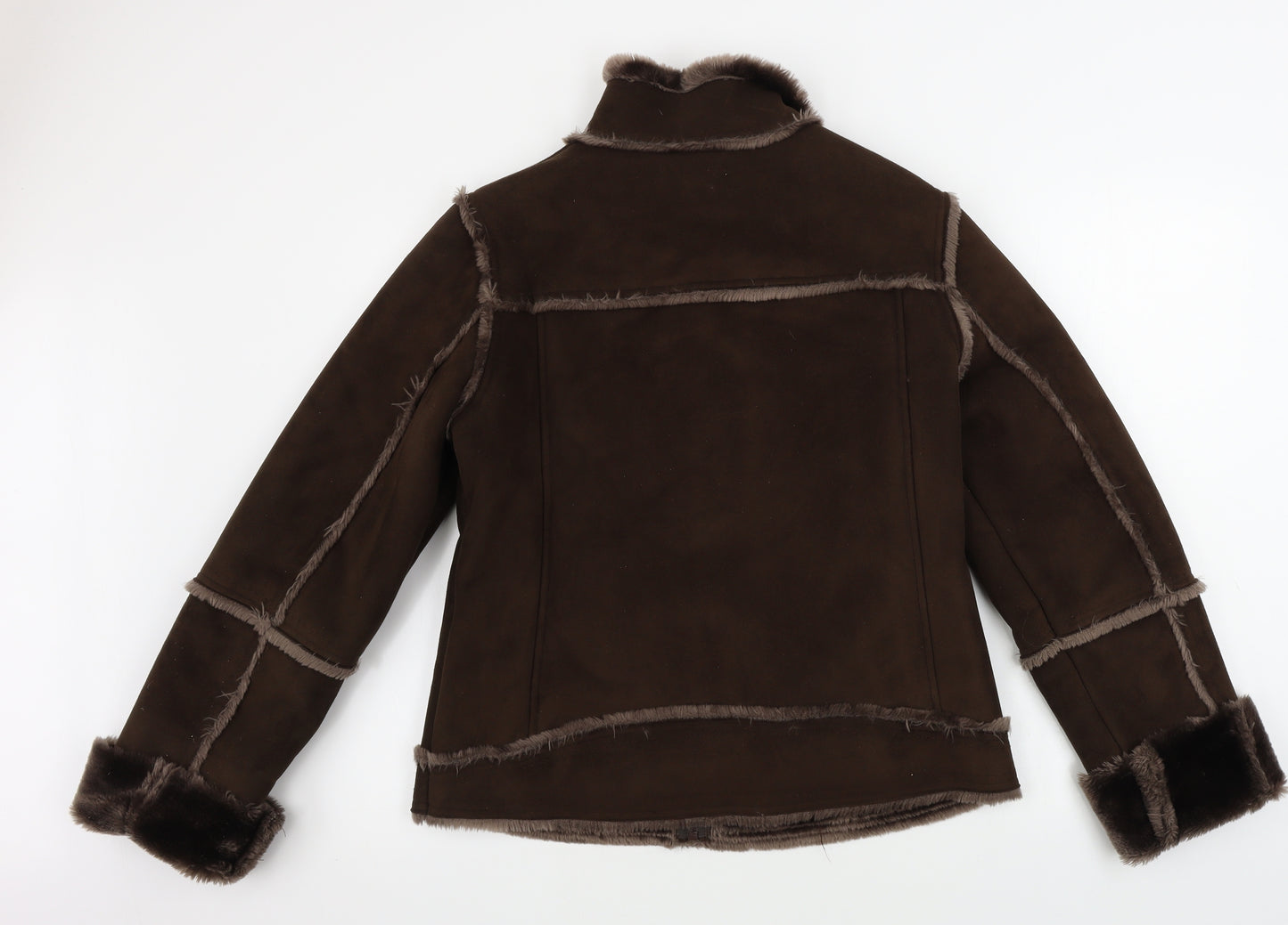 Marks and Spencer  Womens Brown Paisley  Jacket Coat Size 14