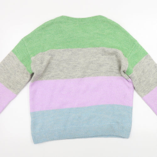 TU Womens Grey Striped  Pullover Jumper Size 14