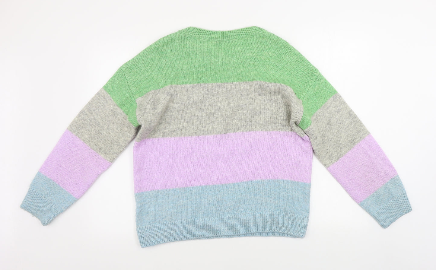 TU Womens Grey Striped  Pullover Jumper Size 14