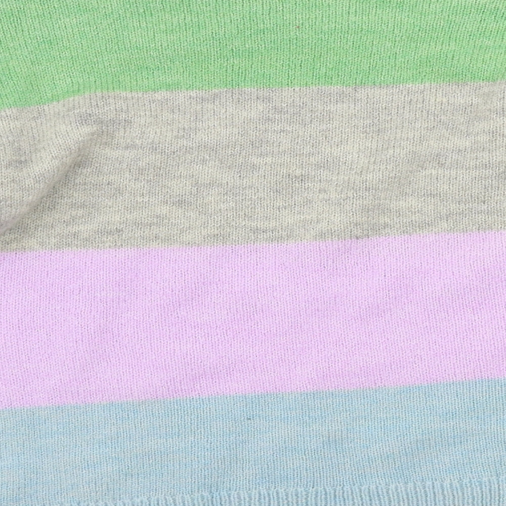 TU Womens Grey Striped  Pullover Jumper Size 14