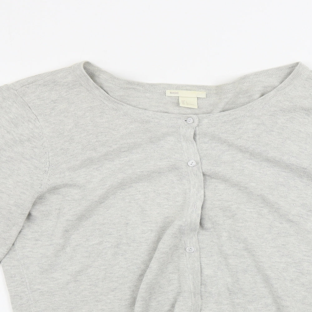 H&M  Womens Grey   Cardigan Jumper Size L