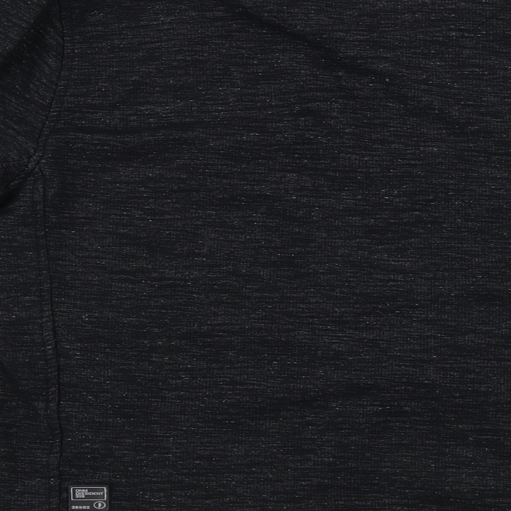 Dissident  Mens Black Houndstooth  Full Zip Jumper Size S