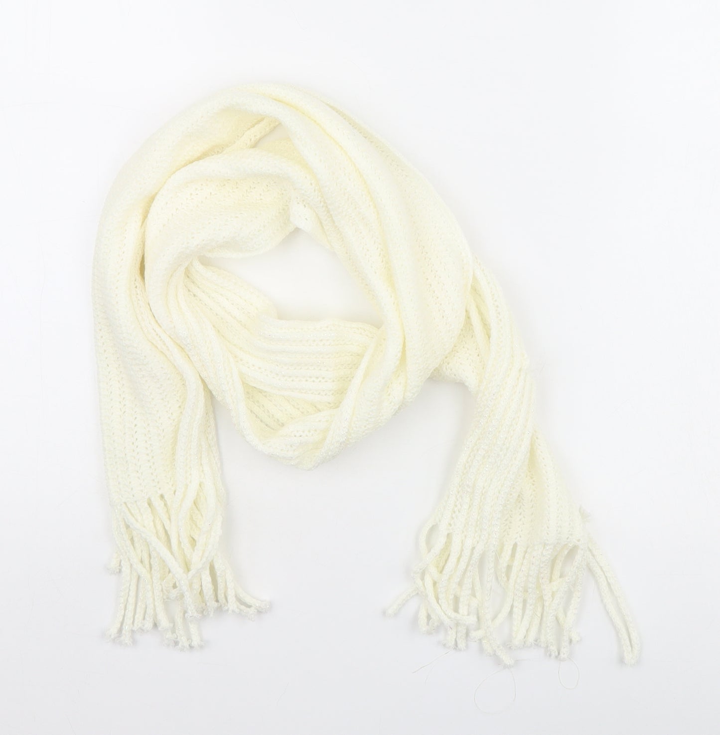 Preworn Womens White    Scarf