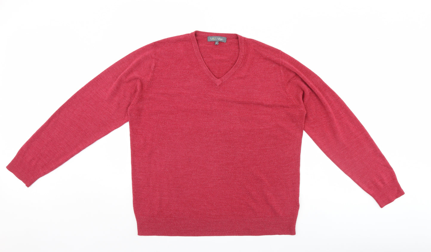 Marks and Spencer Mens Red   Pullover Jumper Size M