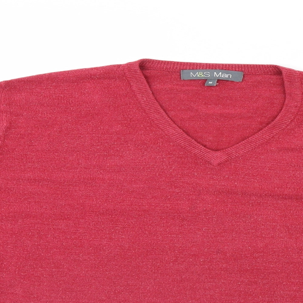 Marks and Spencer Mens Red   Pullover Jumper Size M