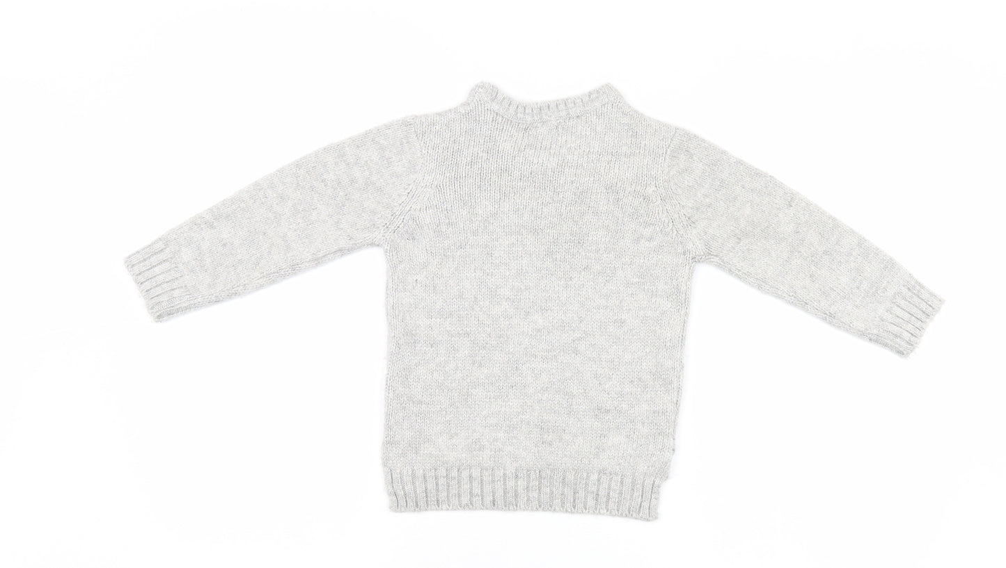 NEXT Girls Grey   Pullover Jumper Size 4 Years