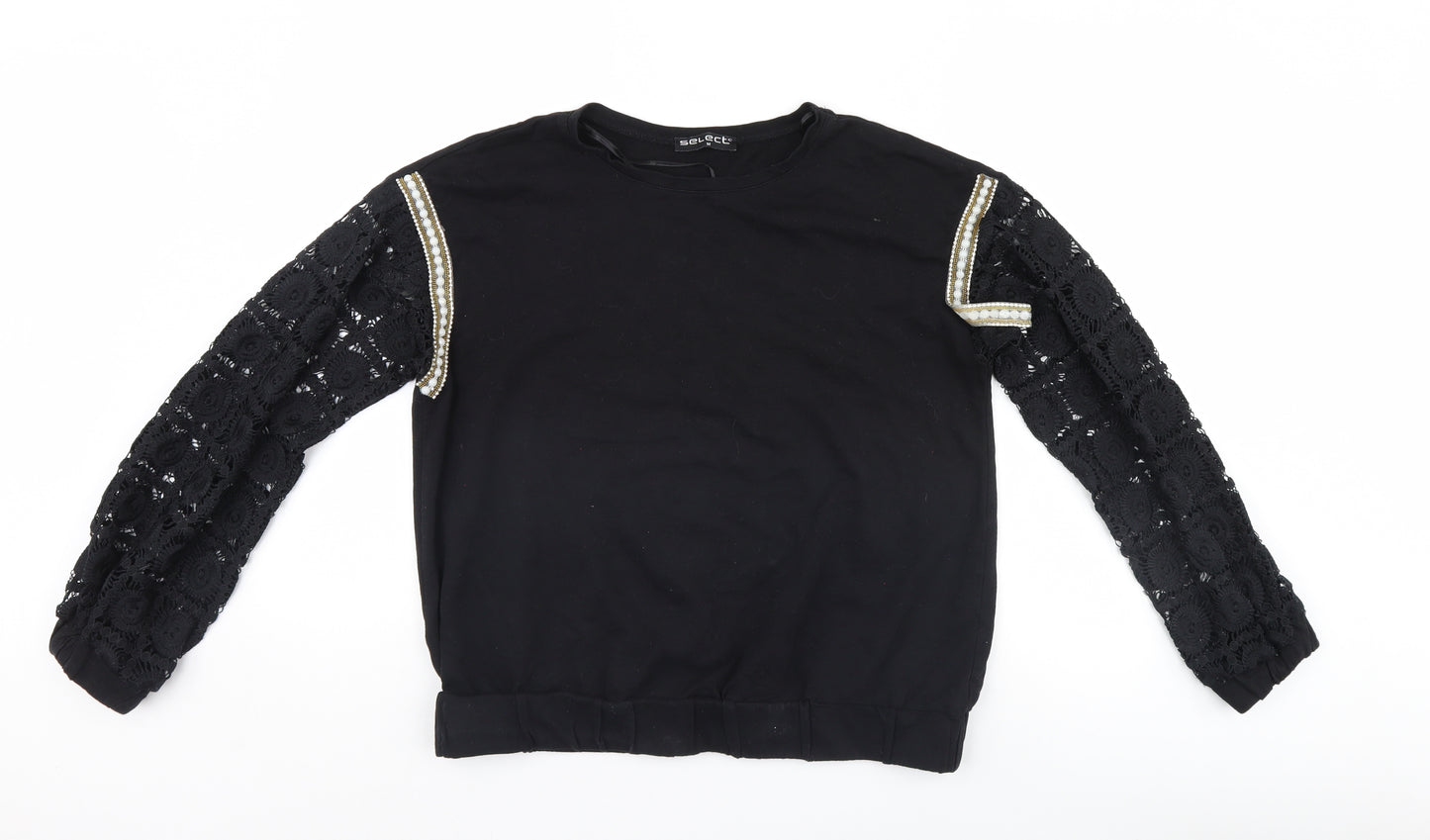 Select Womens Black   Pullover Jumper Size M